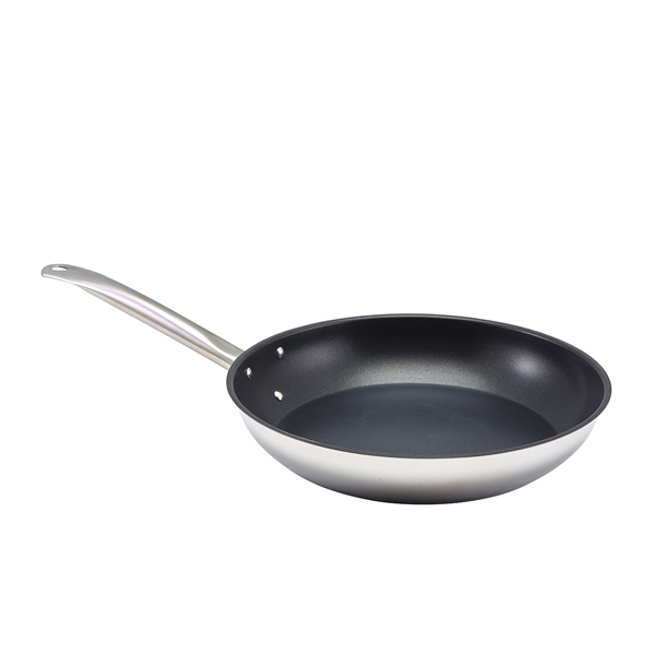 1528-ENS GenWare Economy Non Stick Stainless Steel Frying Pan 28cm - Image 1