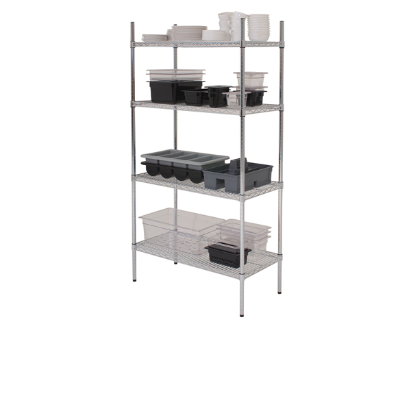 222-7218 GenWare 4 Tier Wire Racking 183 x 45 x 183cm - Image 1