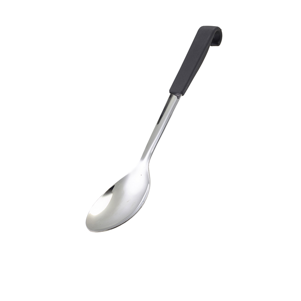 566-04BK GenWare Black Handled Serving Spoon 34cm - Image 1
