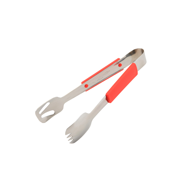 577-08R Genware Plastic Handle Buffet Tongs Red - Image 1