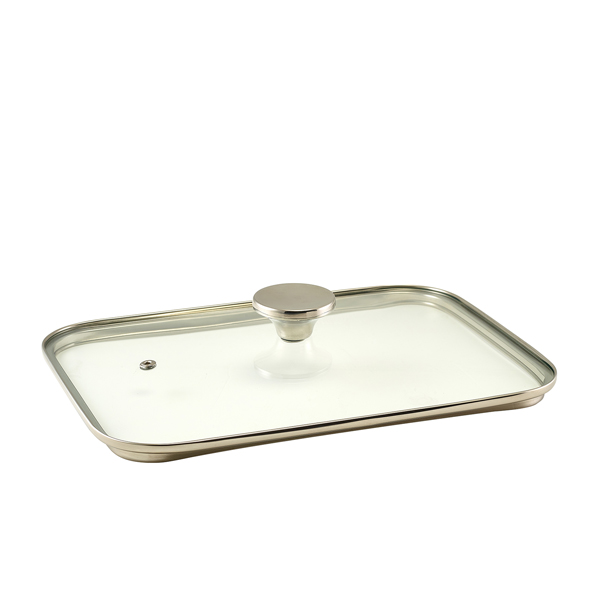 CART3522-LID GenWare Glass Lid For Cast Aluminium Roaster 35 x 22cm - Image 1