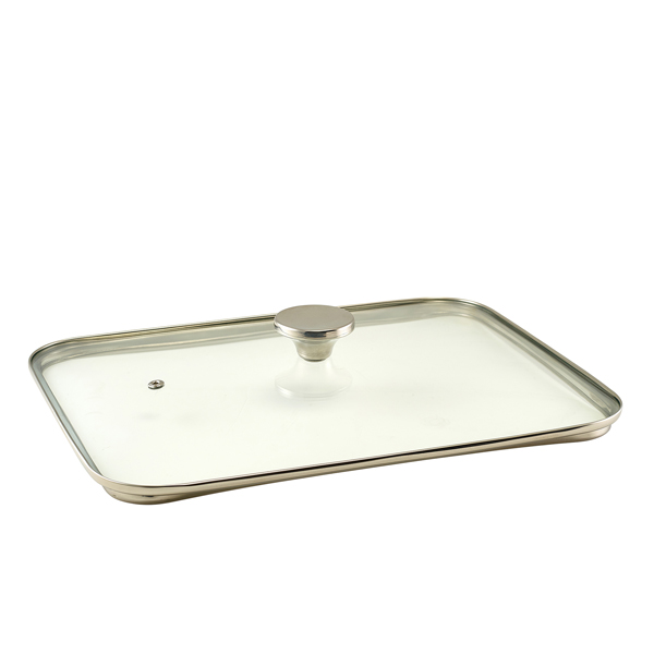 CART4027-LID GenWare Glass Lid For Cast Aluminium Roaster 40 x 27cm - Image 1