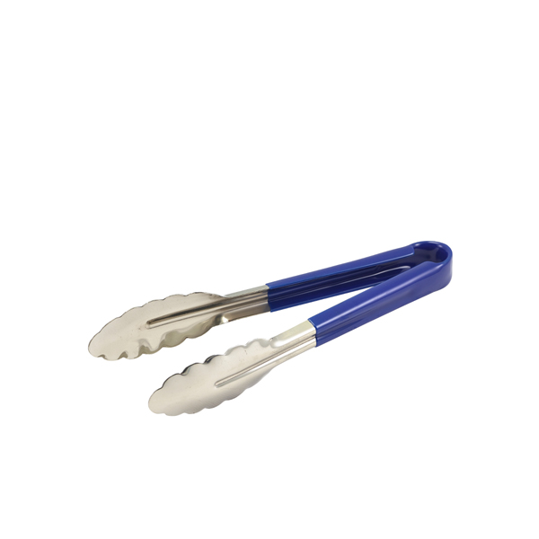 CCT23BL Genware Colour Coded S/St. Tong 23cm Blue - Image 1