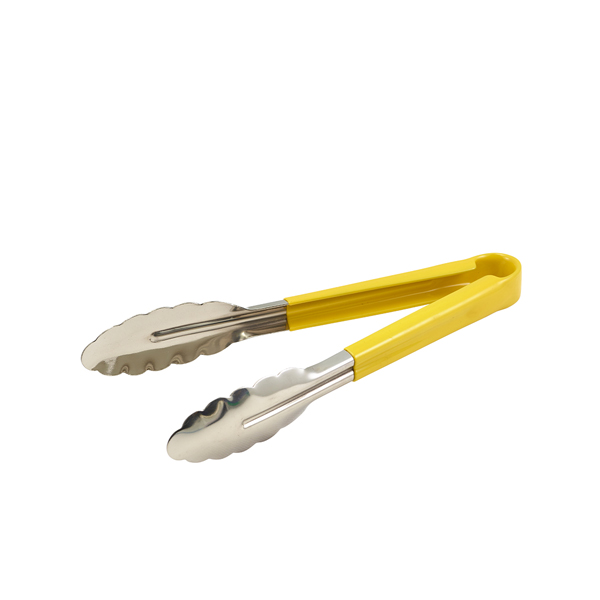 CCT31Y Genware Colour Coded St/St. Tong 31cm Yellow - Image 1