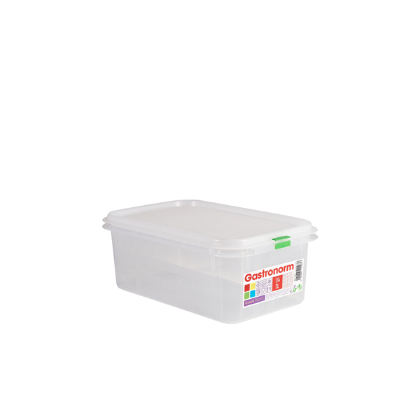 GNCPP14-100 GenWare Clear Polypropylene Container GN1/4 100mm - Image 1