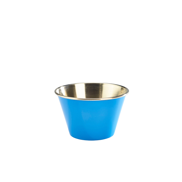 RAMST6BL GenWare Blue Stainless Steel Ramekin 17cl/ 6oz - Image 1