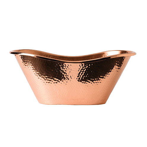 46-24-510LR Hammered Copper Bath Tub 46x26cm - Image 1