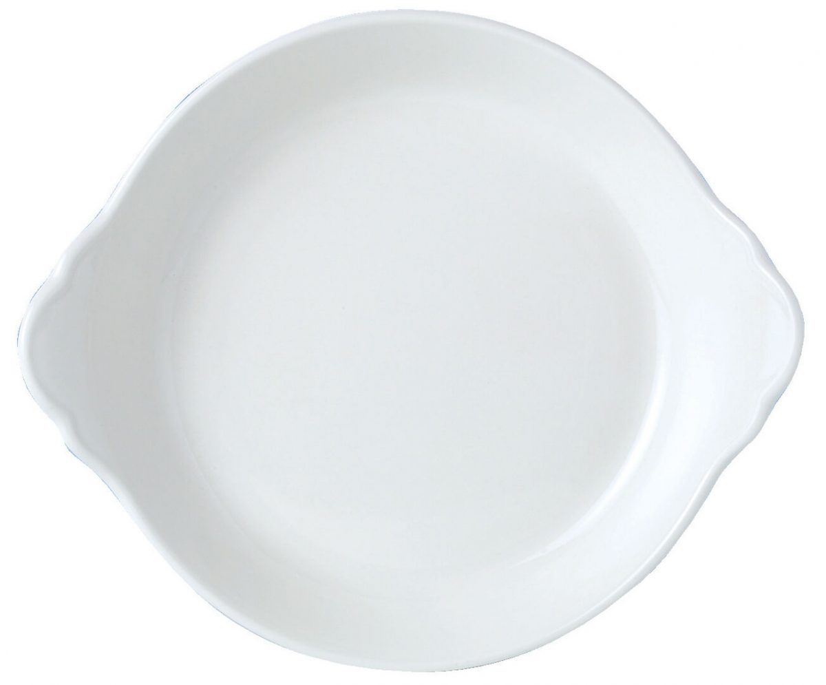 Simplicity White Round Eared Dish 21.5cm (8 1/2") - Image 1