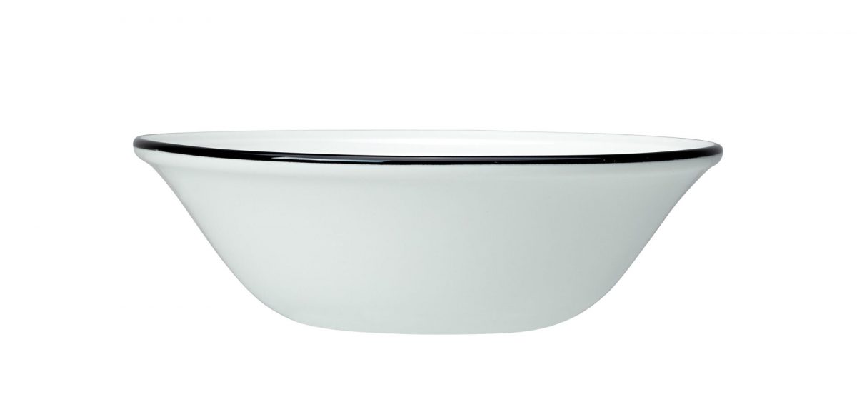 Bead Black Band Oatmeal Bowl 16.5cm (6 1/2") - Image 1