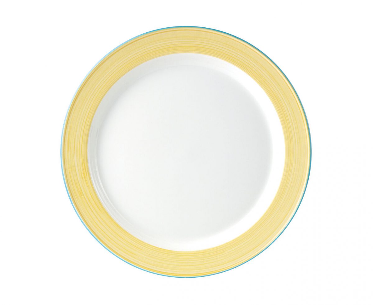 Rio Yellow Plate Slimline 23cm 9" - Image 1