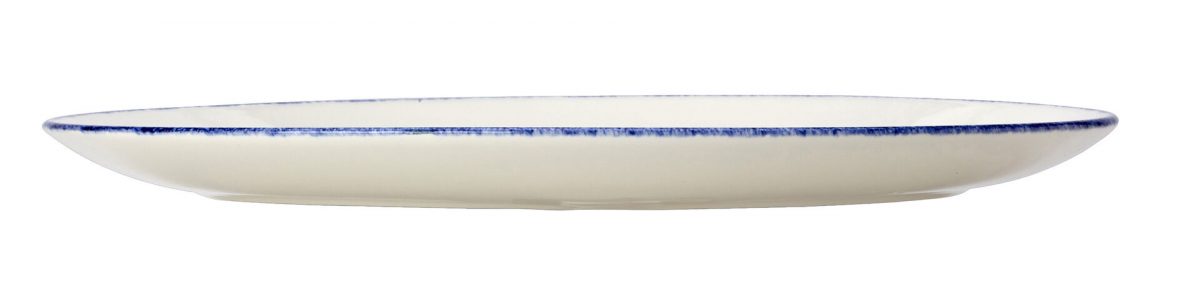 Blue Dapple Oval Coupe Plate 34.25cm 13 1/2" - Image 1