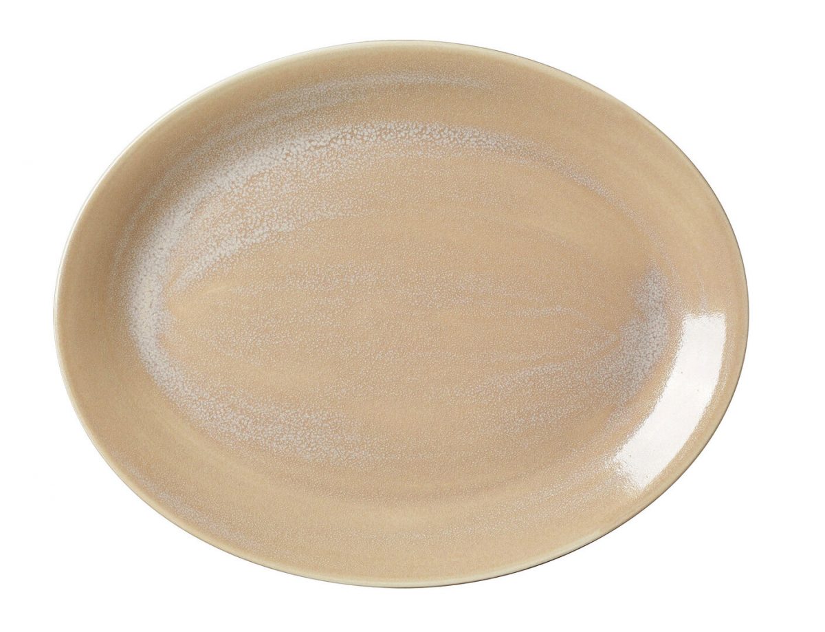 Revolution Sandstone Oval Coupe Plate 34.25cm 13 1/2" - Image 1