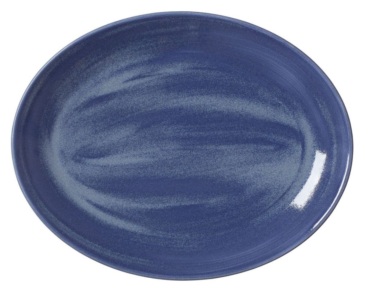 Revolution Bluestone Oval Coupe Plate 34.25cm 13 1/2" - Image 1